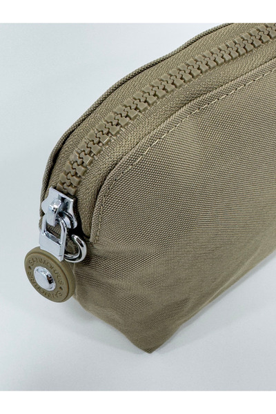 Çanta Trend Crinkle Model Hand and Cross Strap Card Holder, Pen Holder with Coin Compartment/Wallet Type Makeup Bag