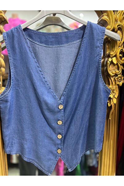 Butik Ayseba Park Moda Denim Look Italian Vest