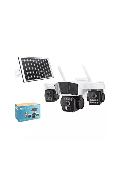 NODAR X5-Tech Yt-95G Solar Güneş Enerjili Sim Kartlı SD Kart Girişli İp Kamera 3*3Mp Lens V380 Pro