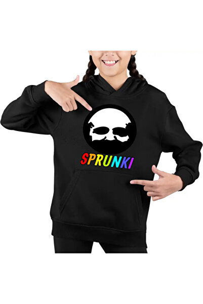 OEM Hanorac Copii Fete Sprunki Game Old Black