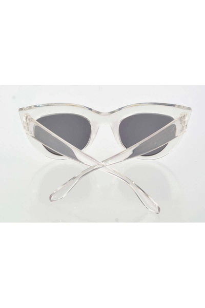NEONNOVA Transparent White Frame Cat Eye Women's Sunglasses - Fashion Eyewear