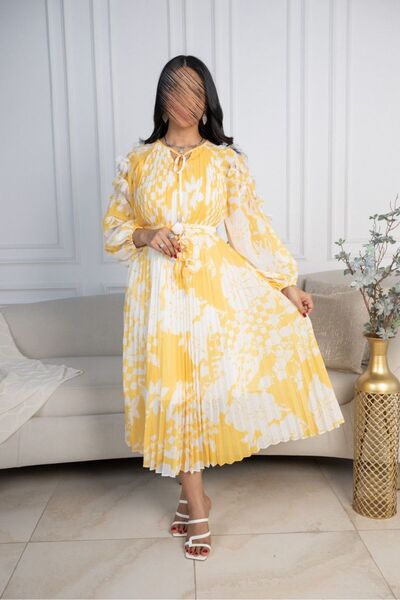 SELSAL Golden Flower Dress