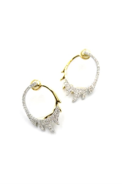 No8 Home Jewelled Earrings - Gold