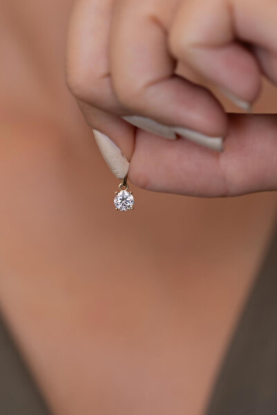 Bayar Gold 14 Ayar Altın Tektaş Kolye Ucu