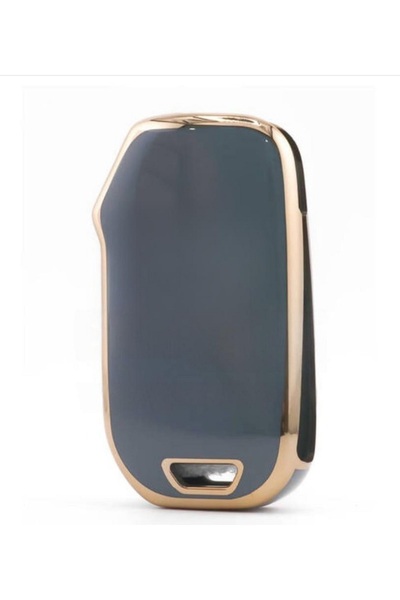 GMA KEYS Caz de cheie Nano cu 3 butoane, pliabil pe lateral, tip switchblade pentru Kia Sorento, culoare gri aurie