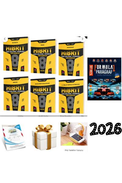 paraf yayınları HIZ 2026 8.SINIF 6 DERS HİBRİT KONU ANLATIMLI + FORMULA 1 PAR...