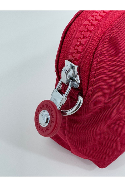 Çanta Trend Crinkle Model Hand and Cross Strap Card Holder, Pen Holder with Coin Compartment/Wallet Type Makeup Bag