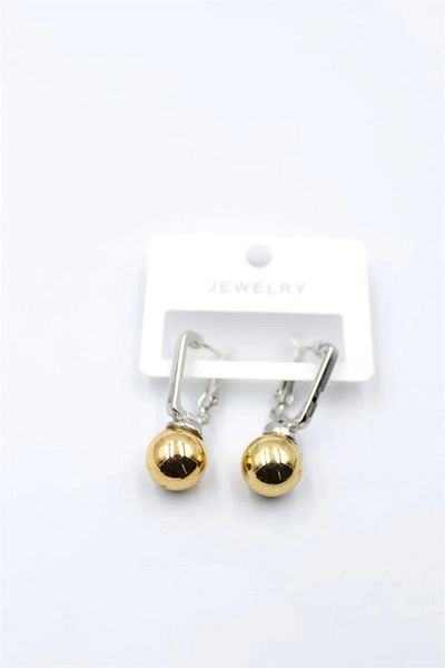 No8 Home Ball Earrings - Gold