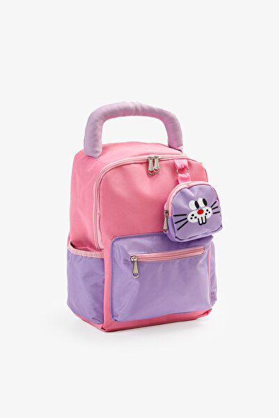 QUOVO Kawaii Tarzı Özel Tasarım Anaokulu Su Geçirmez Ortopedık Beslenmeli Çanta Seti Kreş Çantası 4-7yaş