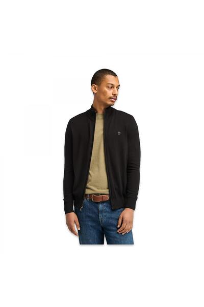 Timberland Tb0A2Bmz Williams River Cotton Yd Full Zip Sweate Black Men's Jacket