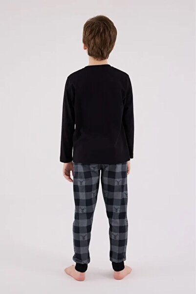 Arnetta 100% Cotton Circle Neck Long Sleeve Boy's Pajama Set