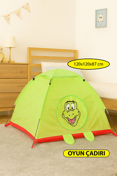 indirimsevinci Katlanabilir Çocuk Oyun Çadırı Timsah Desenli