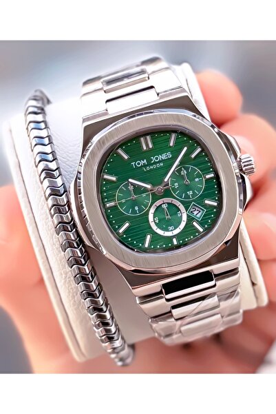 Tom Jones Erkek Kol Saati Gümüş Çelik 3 Atm Su Geçirmez 2 Yıl Garantili Bilek...