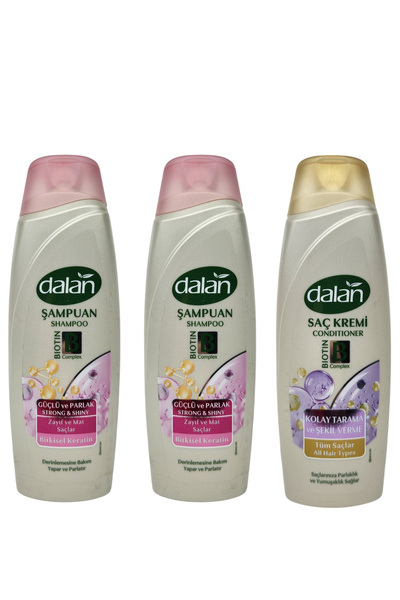 Dalan Shampoo Herbal Keratin 500ml X 2 Pieces + Conditioner 500ml