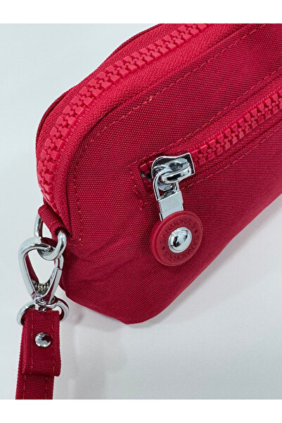 Çanta Trend Crinkle Model Hand and Cross Strap Card Holder, Pen Holder with Coin Compartment/Wallet Type Makeup Bag