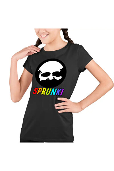 OEM Tricou Copii Fete Sprunki Game Old Black