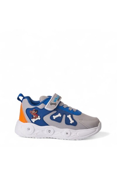 AlbiShoes Children's Cute Friendly Dog Figured Lighted Seasonal Winter Children's School Sneaker Sports Shoes