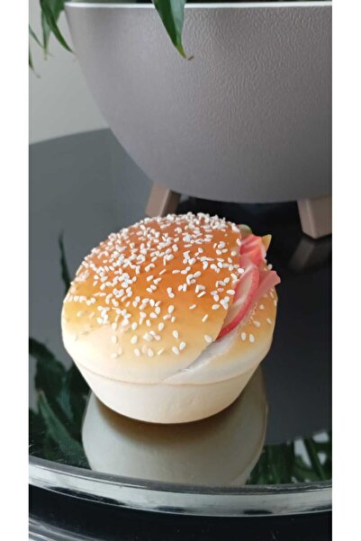 Al Ver Gülüm Yapay Hamburger Buzdolabı Magnet Yumuşak Üç boyutlu Ekmek Hediye...