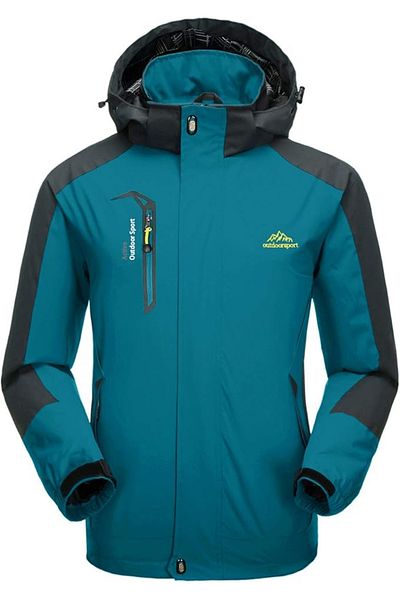 OEM Men's winter jacket, waterproof, blue/green, S