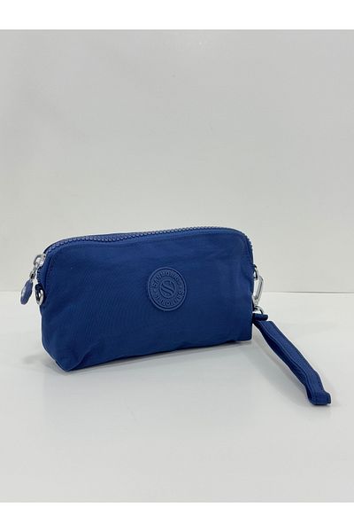 Çanta Trend Crinkle Model Hand and Cross Strap Card Holder, Pen Holder with Coin Compartment/Wallet Type Makeup Bag