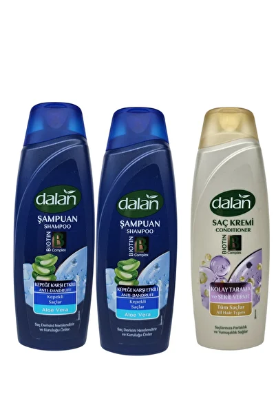 Dalan Shampoo Aloe Vera 500ml X 2 Pcs + Conditioner 500ml