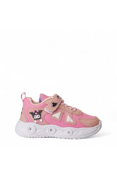 AlbiShoes Girl's Kuromi Figured Velcro Lighted Seasonal Winter Children's School Sneaker Sports Shoes