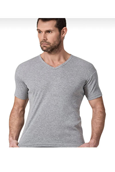 Namaldı Men's Ribbon Cotton Half Sleeve V-Neck Fanila 3 Pcs