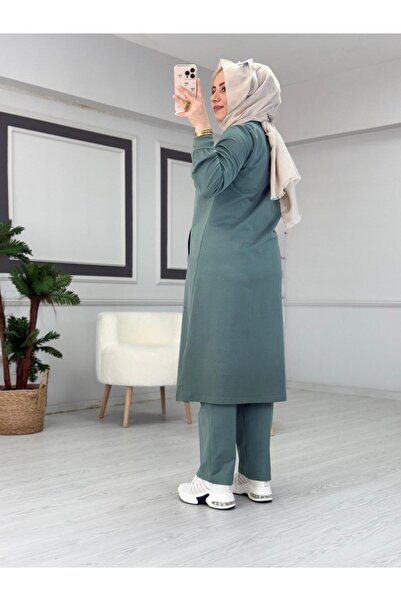 Butik Kardelen Camelya.Σετ Φόρεμα Διπλό Hijab10548