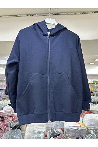 PERPA NACAR kapşonlu fermuarlı okul hırkası