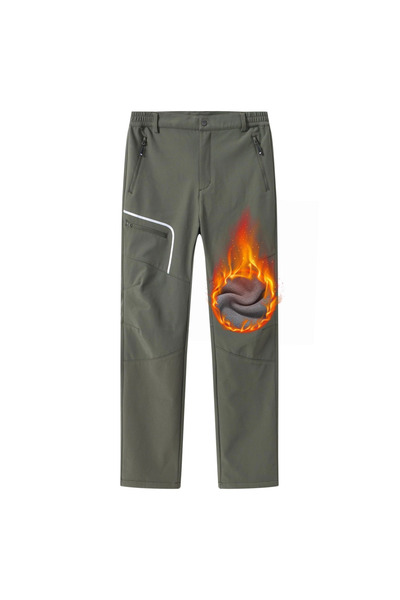 OEM Men's pants, softshell, waterproof, windproof, functional, camping, hiking M green