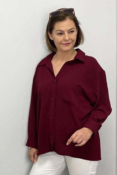 Mia Butik Women's Burgundy Ayrobin Shirt