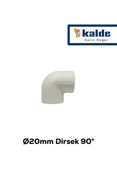KALDE 20'lik PPRC Dirsek | 1 Poşet (100 Adet) | Ø20 x 90° (20 mm - 90 Derece) | Temiz Su