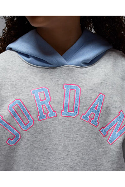 Nike JORDAN JDG BLUE JEANS & BLING PO HOODY KIZ ÇOCUK SWEATSHİRT 45F193 45F193-G2H