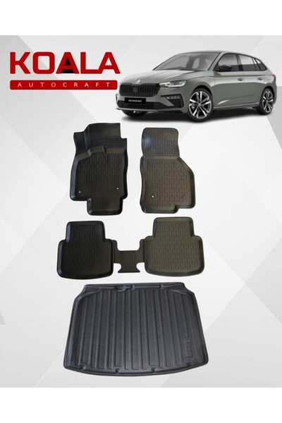 KoalaOtoTekstil Skoda Scala (2020-SONRASI) Ile Uyumlu-Araca Özel Paspas ve Bagaj Havuzu