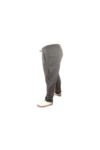 TANİŞ GİYİM Large Size Straight Leg Compact Combed Cotton Tracksuit Single Bottom with Zipper Pocket