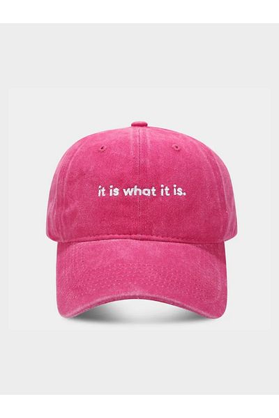 Tresore "As It Is" Embroidered Baseball Cap Washable Hat / It Is What It Is Hat / Burgundy Washable Cap