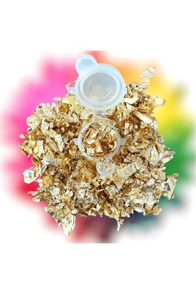 se7enhome Epoksi Altın Kırık Folyo Süsleme , Mum Süsleme, Tırnak Makyaj Süs ,...