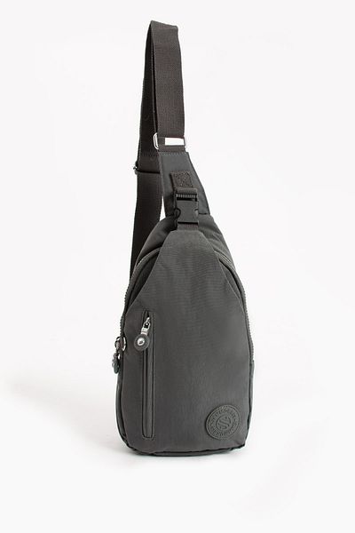 Çanta Trend Women's Crinkle Fabric Water Resistant Cross Strap Dark Gray Colored Bag