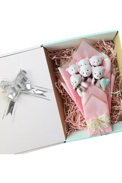 Sole Toy 90 cm Plush Bear with Pink Concept Romantic Plush Teddy Bear Bouquet Gift for Girlfriend