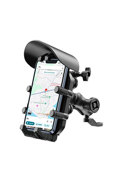 Bix BMPH05 Güneş ve Yağmur Korumalı Ayna Bağlantılı Güneşlik Başlıklı Motosik...