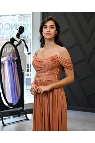 SevinçGüney Korsaj Beden A Kesim Şifon Abiye (AÇIKLAMA KISMINI OKUYUNUZ)