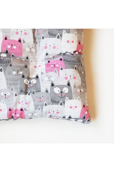Blanosic Pillow for dogs and cats, Furry, Handmade, Cotton, 60 x 40 cm, Multicolor