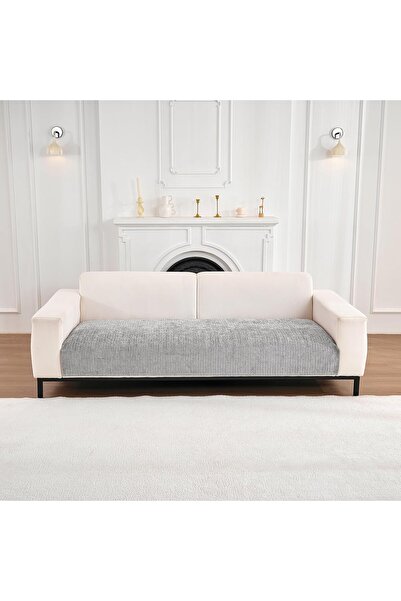 OEM Husă universală antiderapantă, protector solid pentru canapea cu textură groasă 70x90 cm, gri deschis