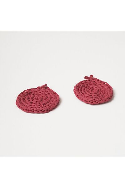 Blanosic Set of 2 food/water bowl holders for dogs and cats, Furry, Handmade, 12 cm