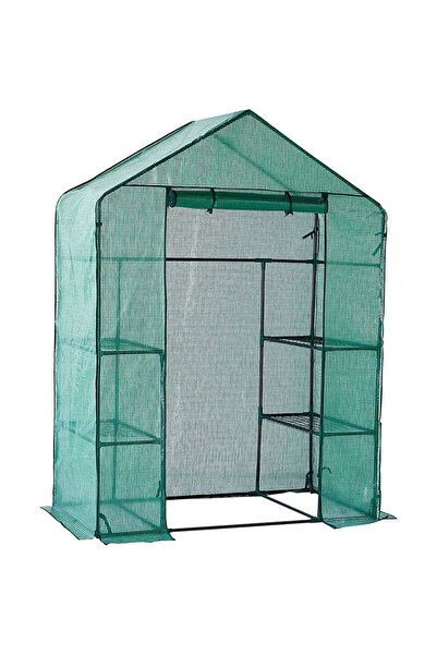 SGTT Solar pentru răsaduri și grădină, metal și PVC, 6 rafturi, folie de protecție UV, 143x73x195 cm