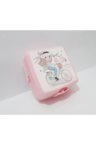 renkli çiçekler Lunch Box 13X13X9 cm Patterned Lunch Box Food Storage Container for School