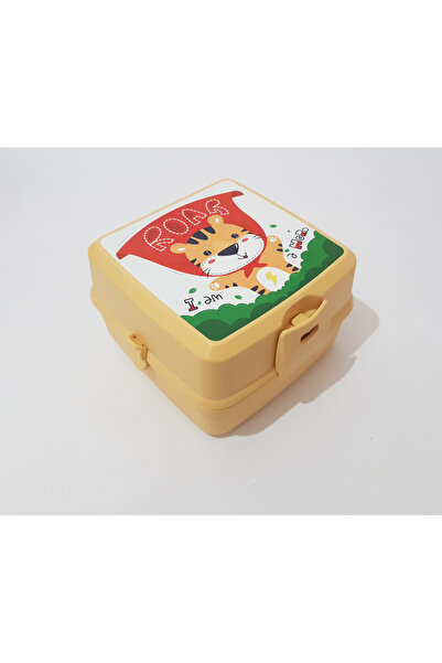 renkli çiçekler Lunch Box 13X13X9 cm Patterned Lunch Box Food Storage Container for School