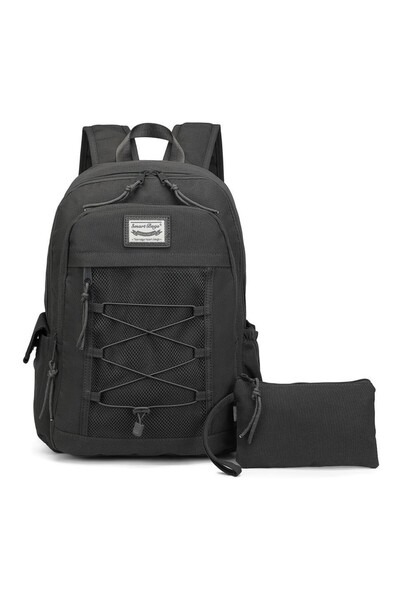 SMART BAGS School Casual Backpack with Laptop Compartment and Mesh Detail