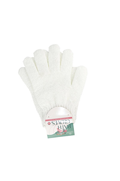 LOFIAN قفاز الاستحمام من لوفيان - ليفة استحمام - قطعتين - لون أبيض