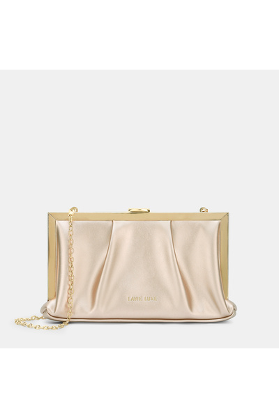 Lavie Luxe Women's Pleatz25 frame clutch (Rose Gold)